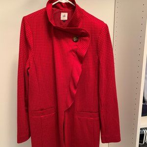 Cabi women's L jacket red hounds tooth